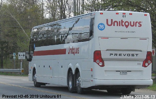 BUS/AUTOBUS: Prevost H3-45 2019 T.V.Q.