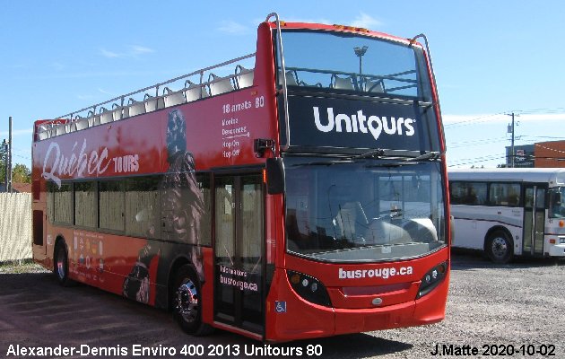 BUS/AUTOBUS: Alexander-Dennis Enviro 400 2013 Tours Vieux Quebec