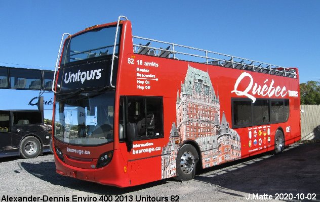 BUS/AUTOBUS: Alexander-Dennis Enviro 400 2013 Tours Vieux Quebec