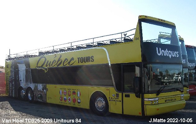 BUS/AUTOBUS: Van Hool TD925 2009 Tours Vieux Quebec