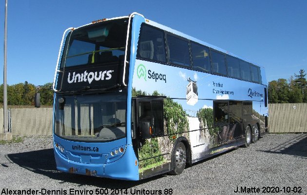 BUS/AUTOBUS: Alexander-Dennis Enviro 500 2014 Tours Vieux Quebec