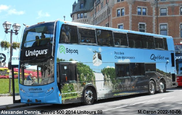 BUS/AUTOBUS: Alexander-Dennis Enviro 500 2014 Tours Vieux Quebec