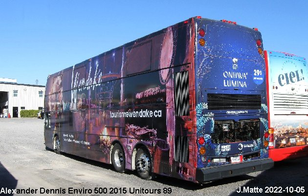 BUS/AUTOBUS: Alexander-Dennis TD925 2015 Tours Vieux Quebec