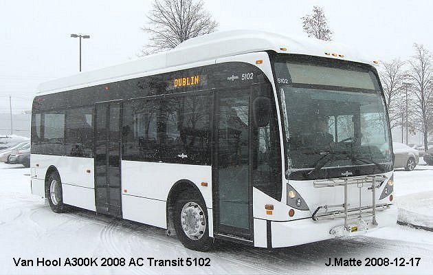 BUS/AUTOBUS: Van Hool A300K 2008 AC Transit