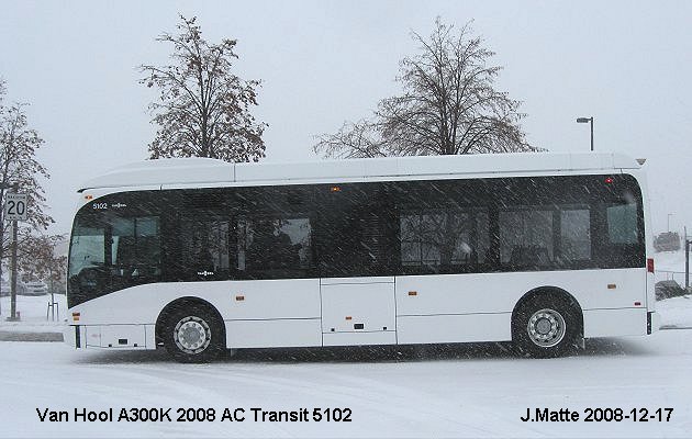 BUS/AUTOBUS: Van Hool A300K 2008 AC Transit