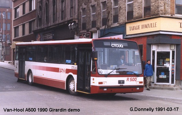 BUS/AUTOBUS: Van Hool A500 1990 Van-Hool/CTCUQ