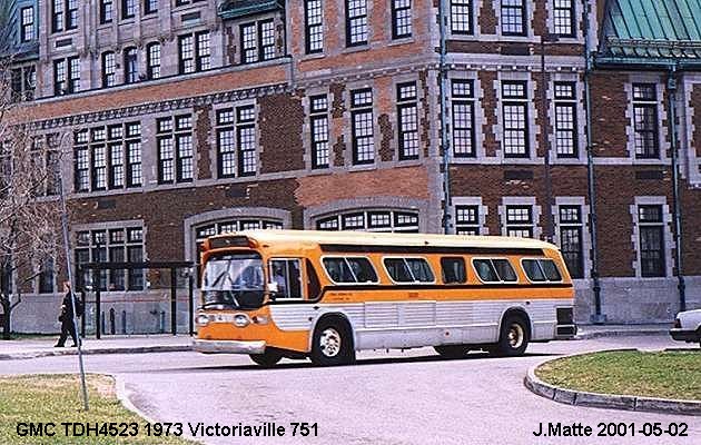 BUS/AUTOBUS: GMC TDH 4523 1973 Victoriaville Autobus