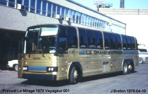 BUS/AUTOBUS: Prevost Le Mirage 1978 Voyageur