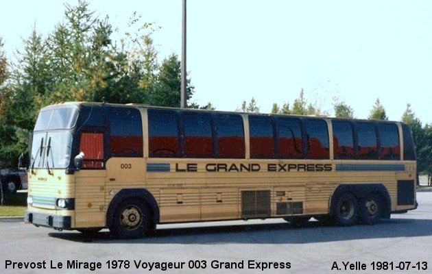 BUS/AUTOBUS: Prevost Le Mirage 1978 Voyageur