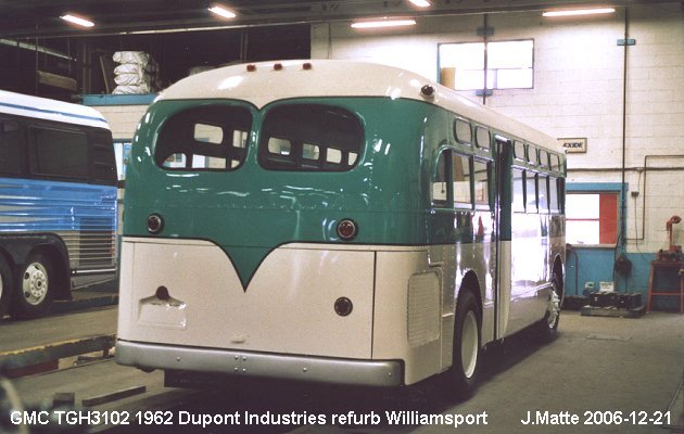 BUS/AUTOBUS: GMC TGH 3102 1962 Williamsport