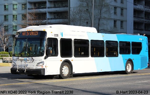 BUS/AUTOBUS: New Flyer XD40 2022 Y.R.T.